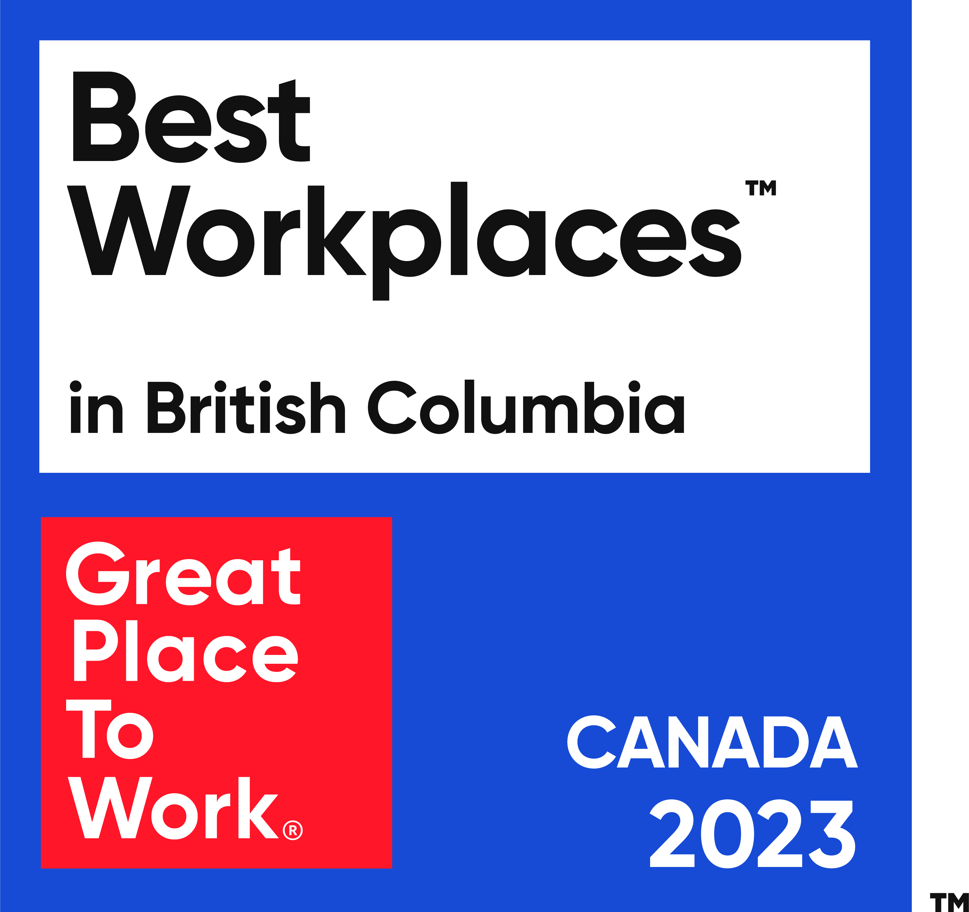 great place to work in British Columbia 2023